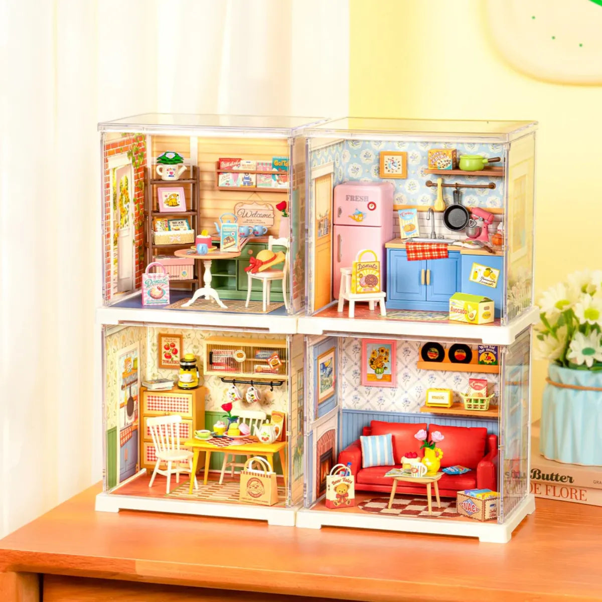 Floral Dining Room DIY Miniature House Kit