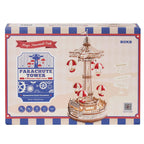 Parachute Tower Mechanical Music Box 3D Wooden Puzzle