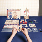 Parachute Tower Mechanical Music Box 3D Wooden Puzzle