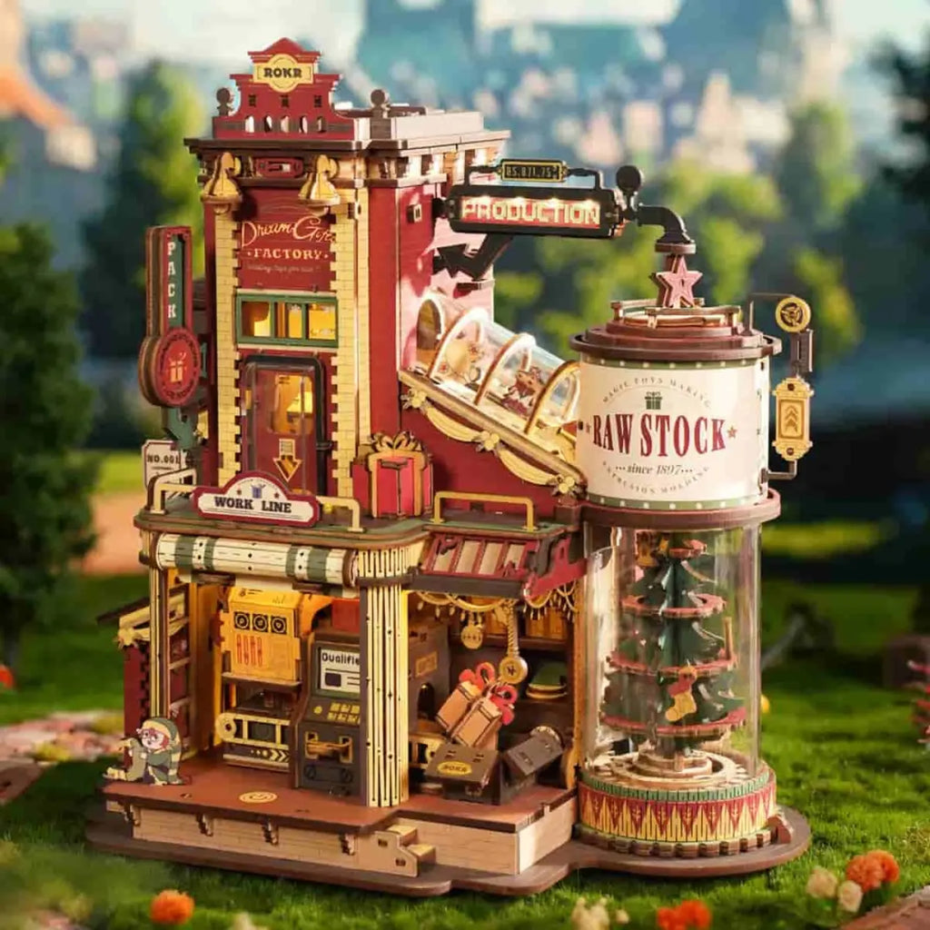 Dream Gift Factory Mechanical Music Box 3D Wooden Puzzle