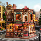 Dream Coffee Factory Mechanical Music Box 3D Wooden Puzzle