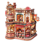 Dream Coffee Factory Mechanical Music Box 3D Wooden Puzzle