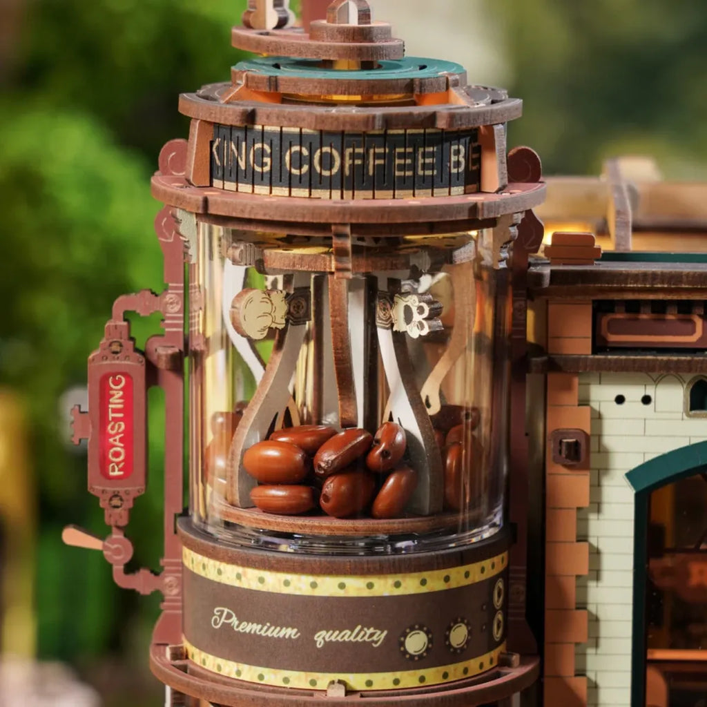 Dream Coffee Factory Mechanical Music Box 3D Wooden Puzzle