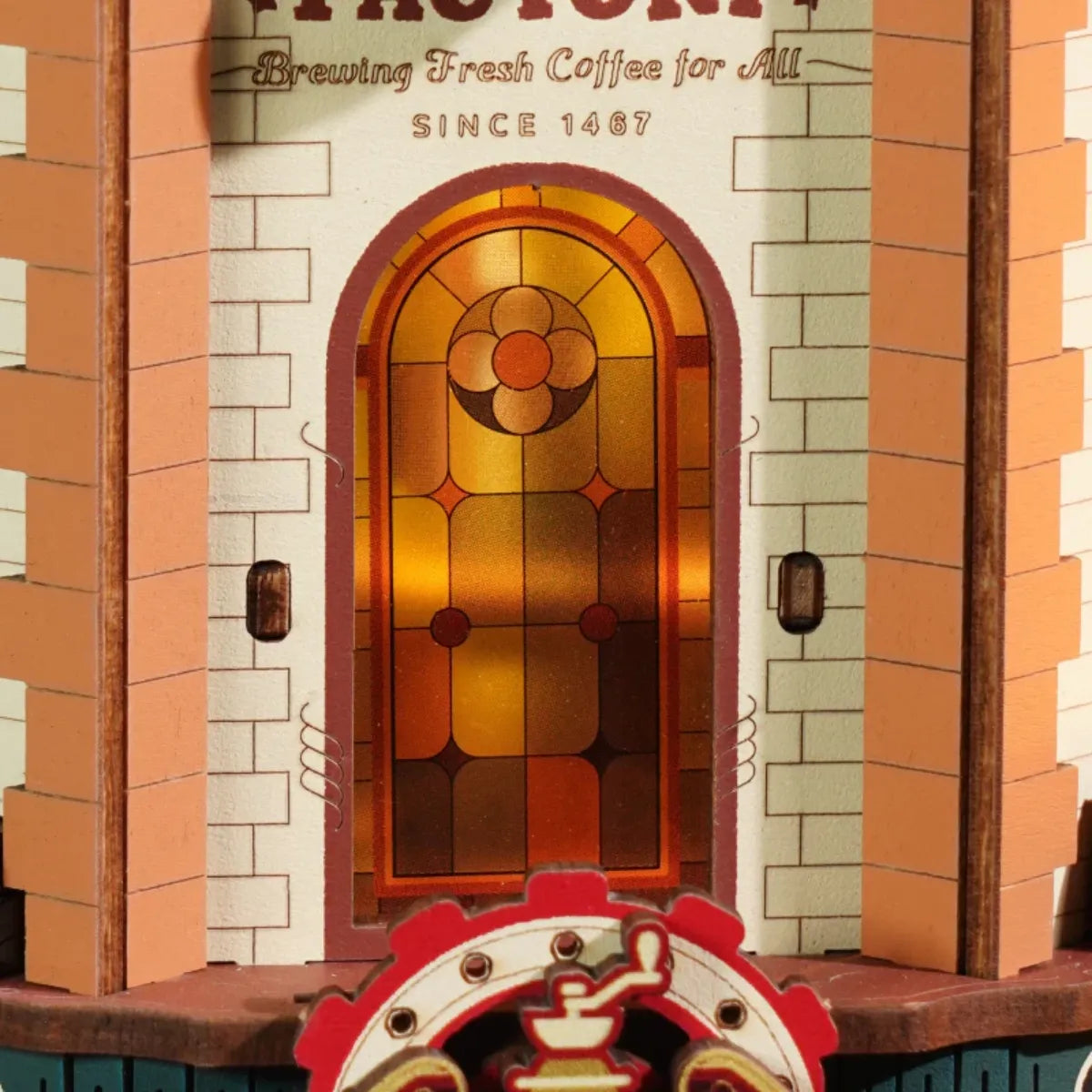 Dream Coffee Factory Mechanical Music Box 3D Wooden Puzzle