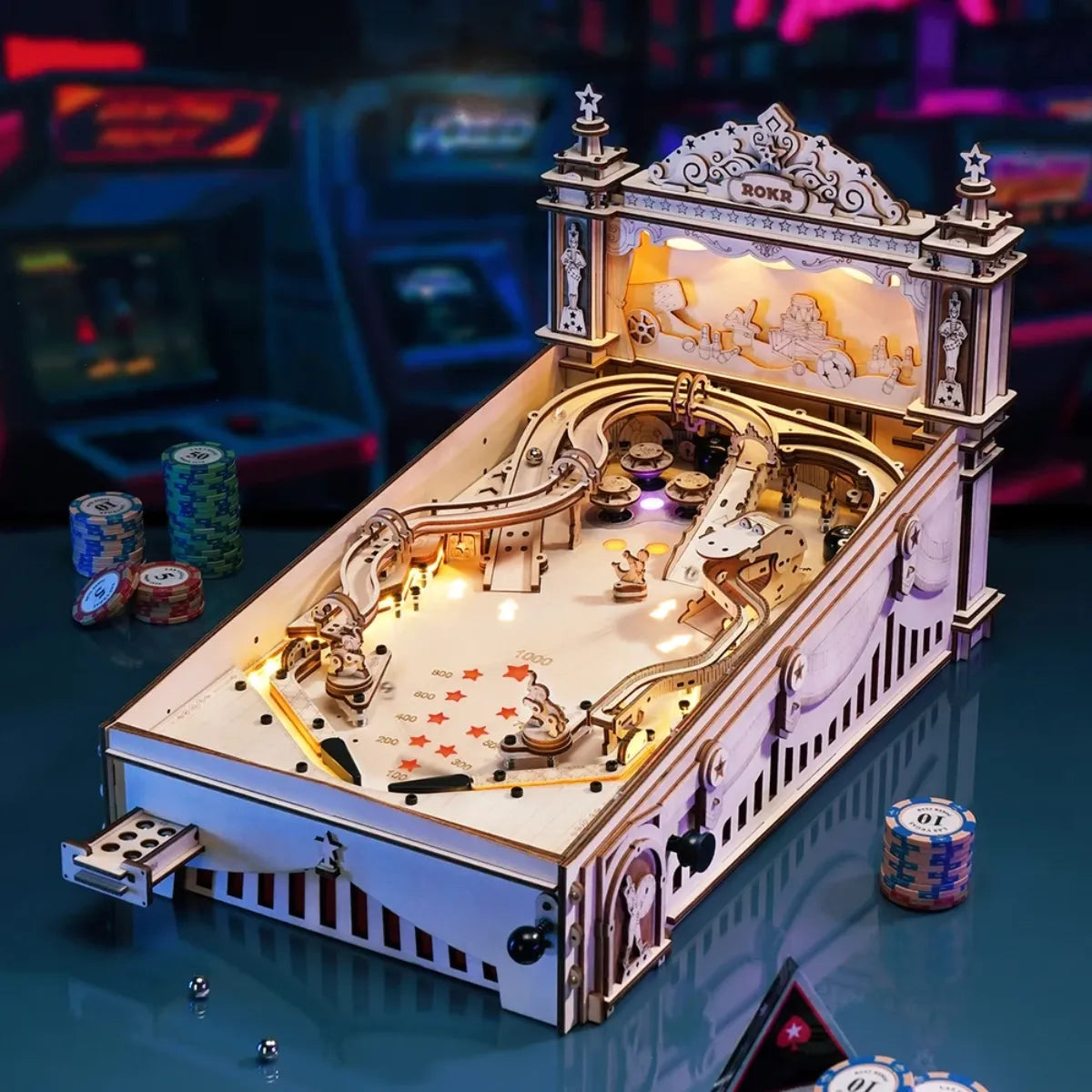 3D Pinball Mechanical 3D Wooden Puzzle