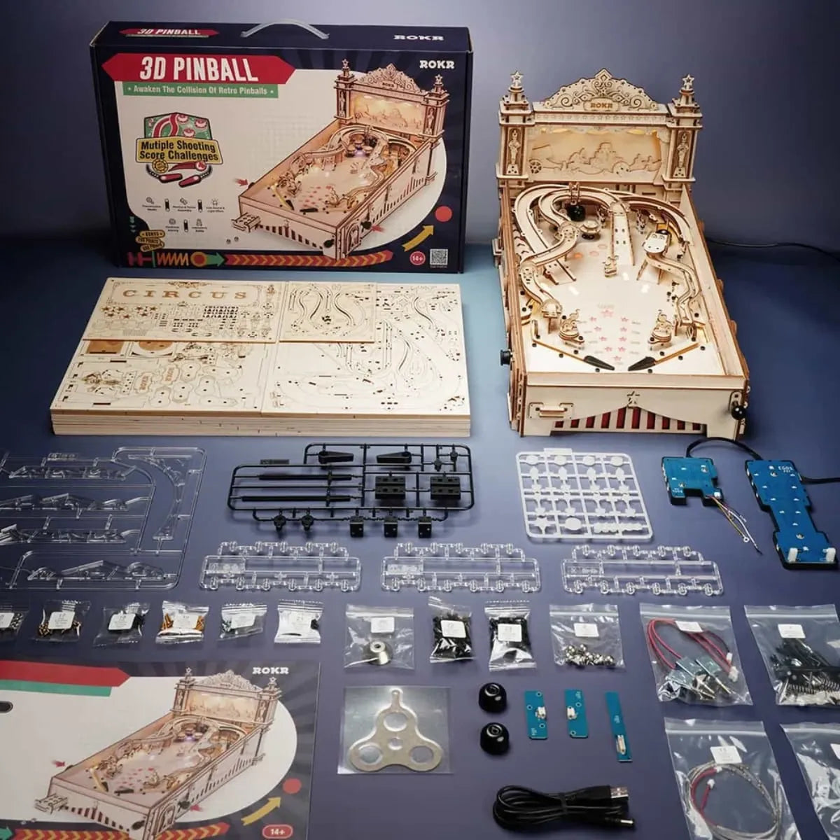 3D Pinball Mechanical 3D Wooden Puzzle