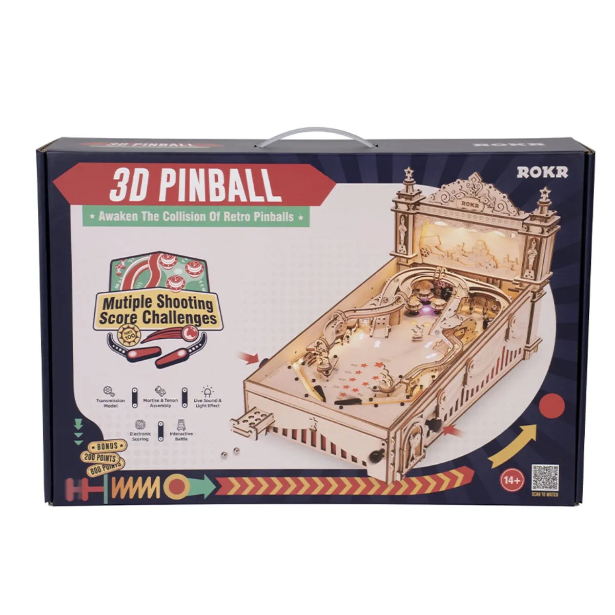 3D Pinball Mechanical 3D Wooden Puzzle