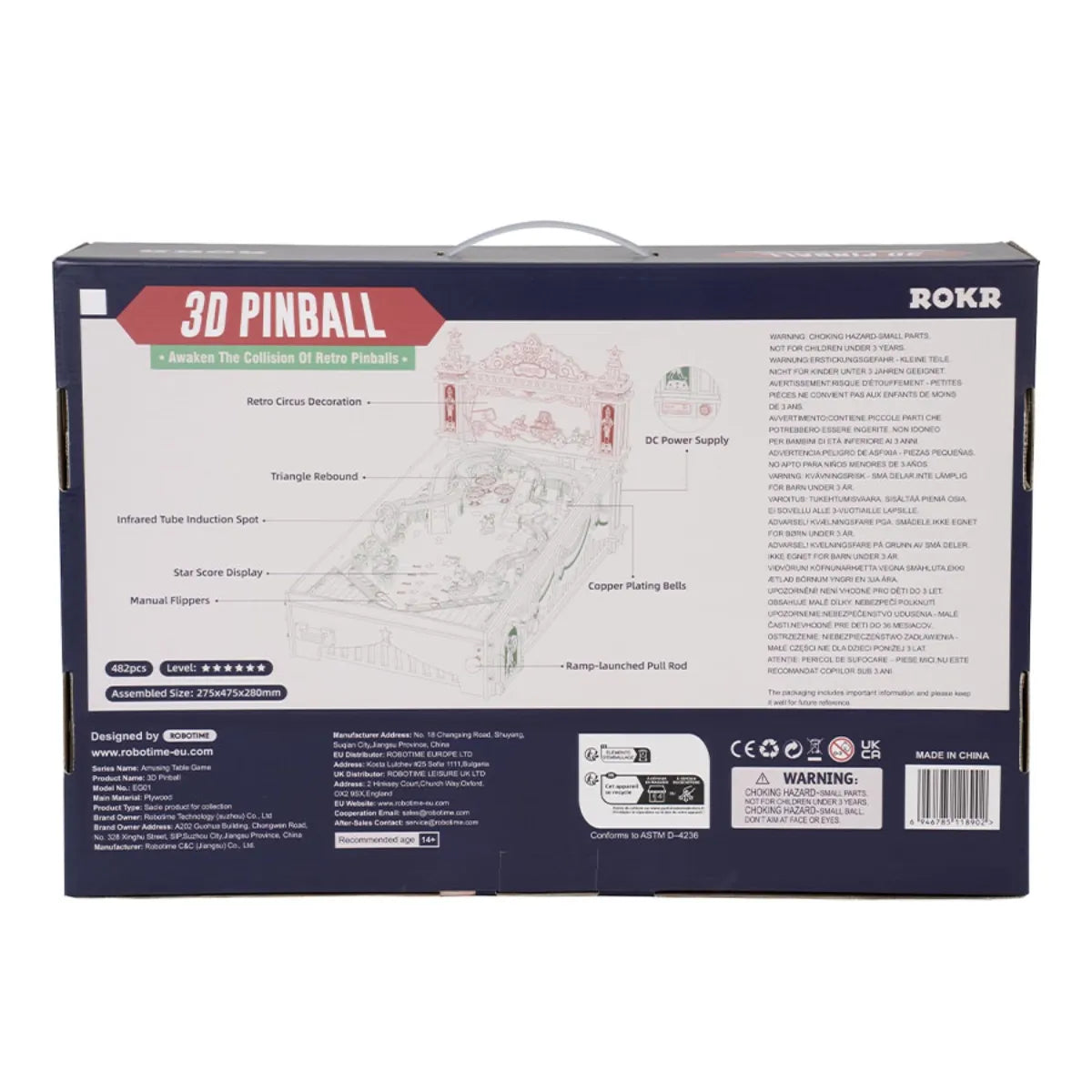 3D Pinball Mechanical 3D Wooden Puzzle
