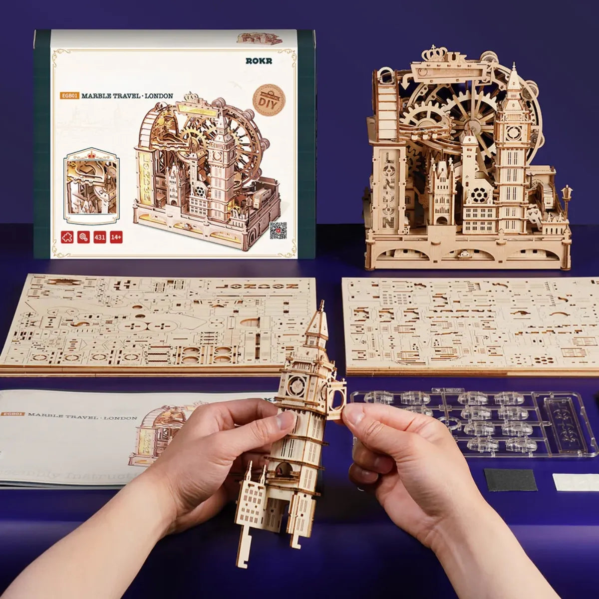 Marble Travel - London Marble Run 3D Wooden Puzzle