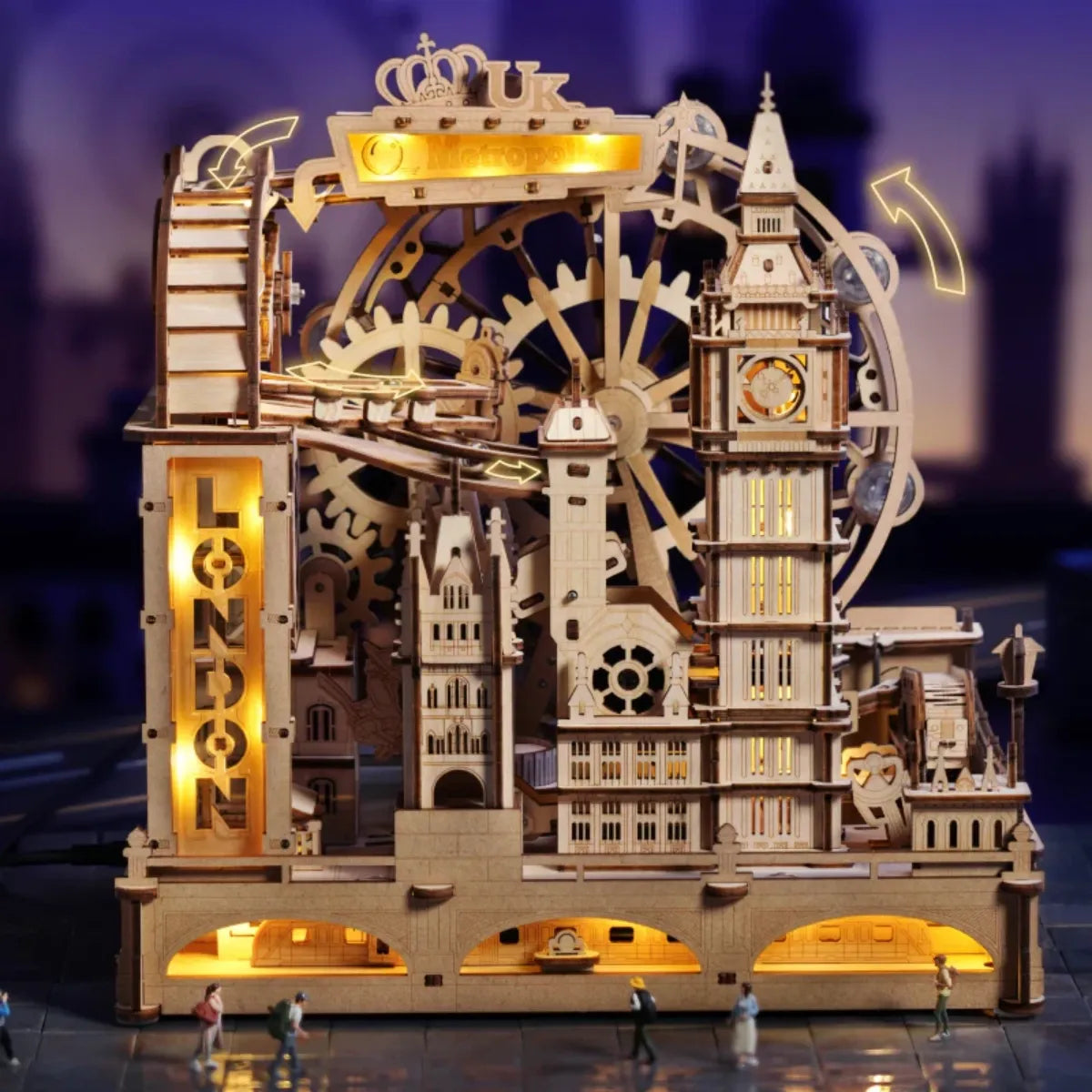 Marble Travel - London Marble Run 3D Wooden Puzzle