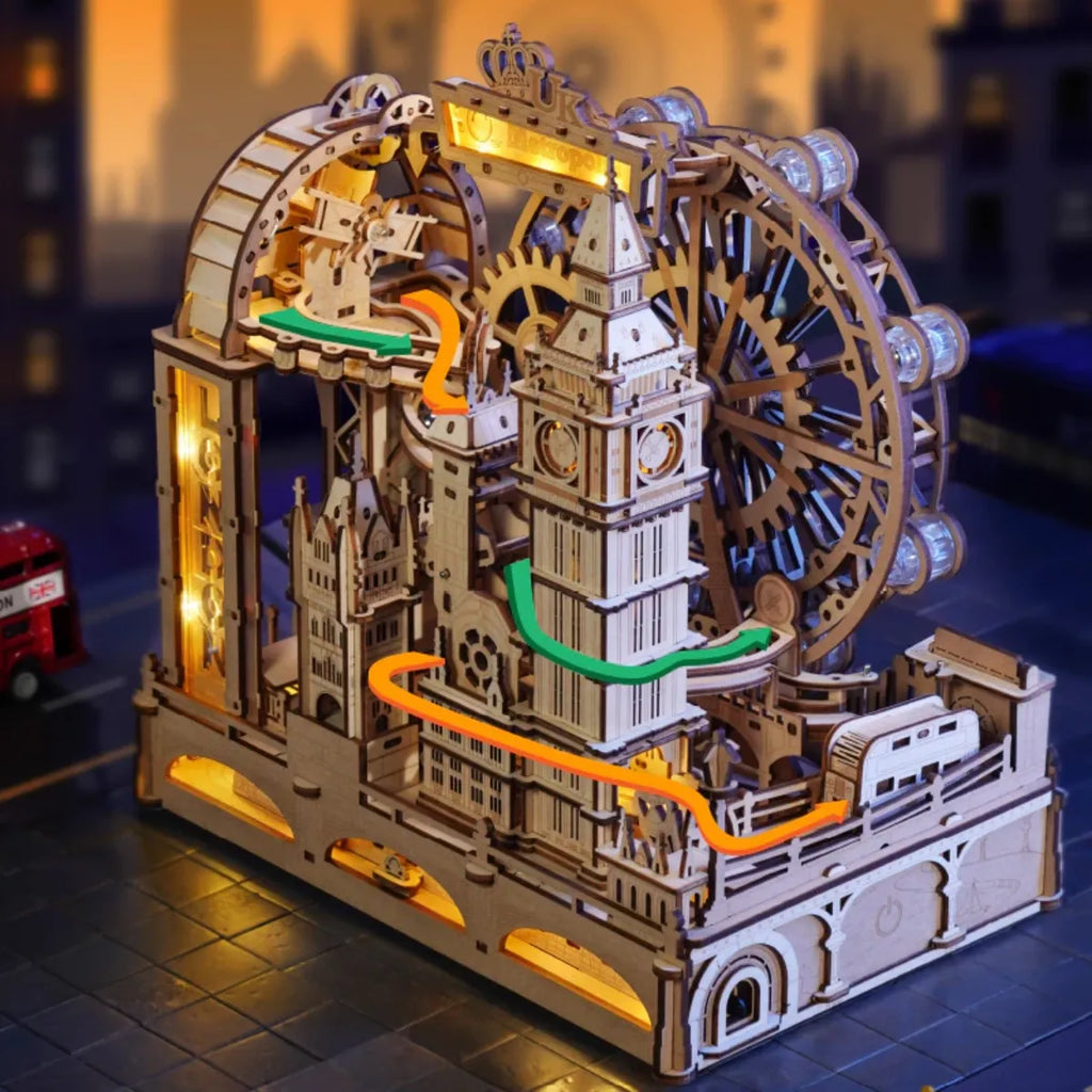 Marble Travel - London Marble Run 3D Wooden Puzzle