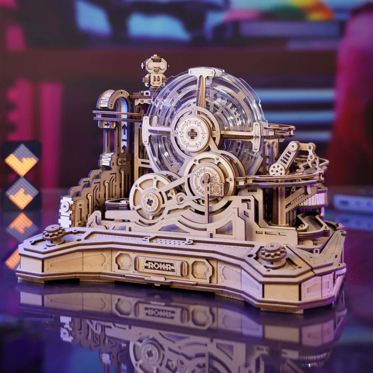 Gear Ball Challenge Mechanical 3D Wooden Puzzle