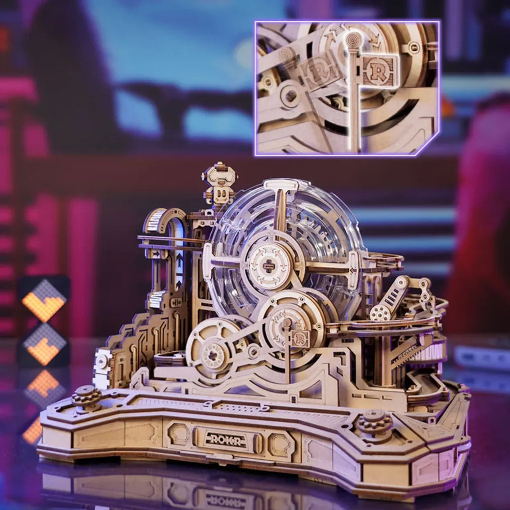Gear Ball Challenge Mechanical 3D Wooden Puzzle