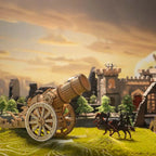 Wheeled Siege Artillery Mechanical 3D Wooden Puzzle