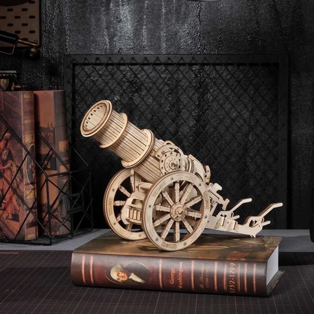 Wheeled Siege Artillery Mechanical 3D Wooden Puzzle