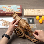 Wheeled Siege Artillery Mechanical 3D Wooden Puzzle