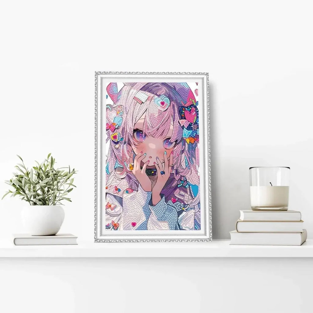 Anime Girl 5D Diamond Painting, 20×30 cm