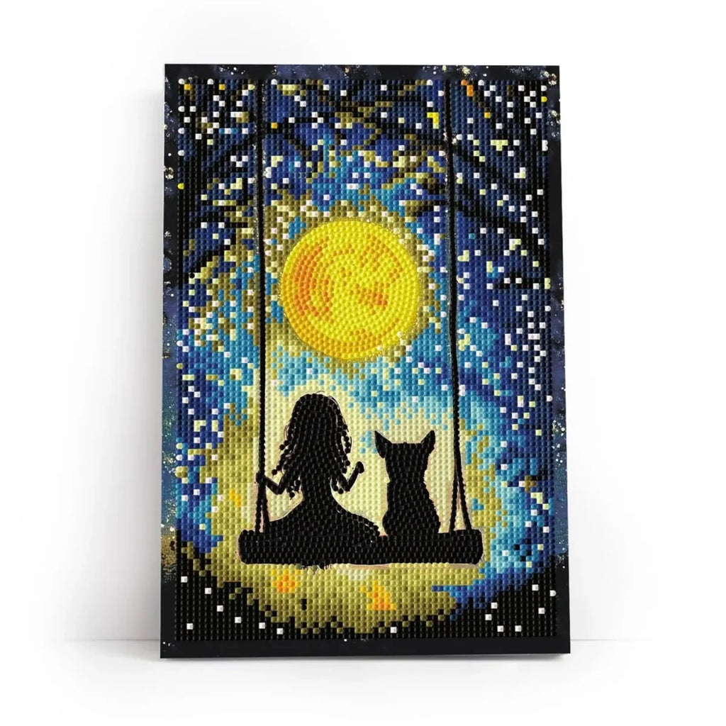 Dreams Beneath the Moon 5D Diamond Painting, 20×30 cm