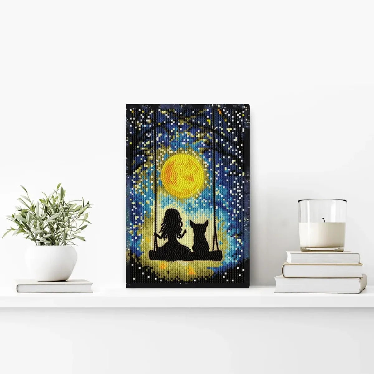 Dreams Beneath the Moon 5D Diamond Painting, 20×30 cm