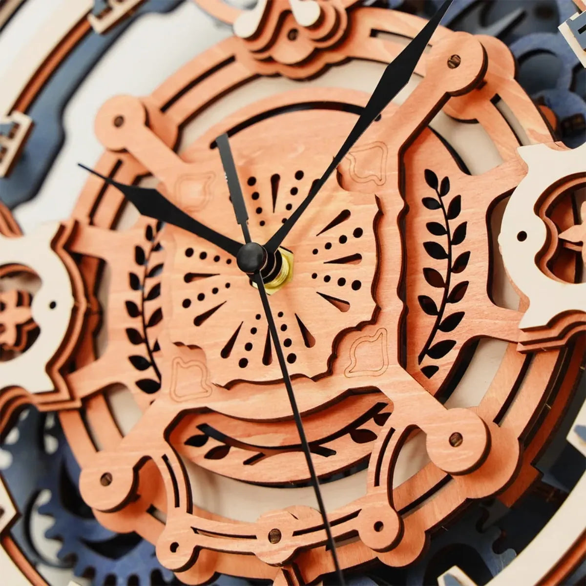 Romantic Note Wall Clock Mechanical 3D Wooden Puzzle