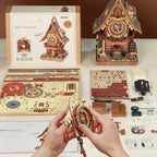 Cuckoo Clock (Colorful) Mechanical 3D Wooden Puzzle