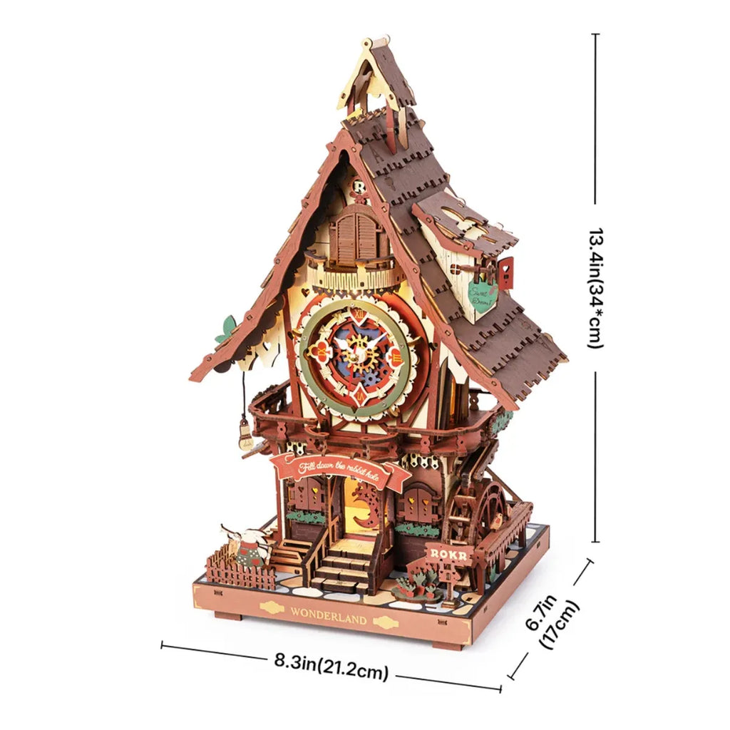 Cuckoo Clock (Colorful) Mechanical 3D Wooden Puzzle
