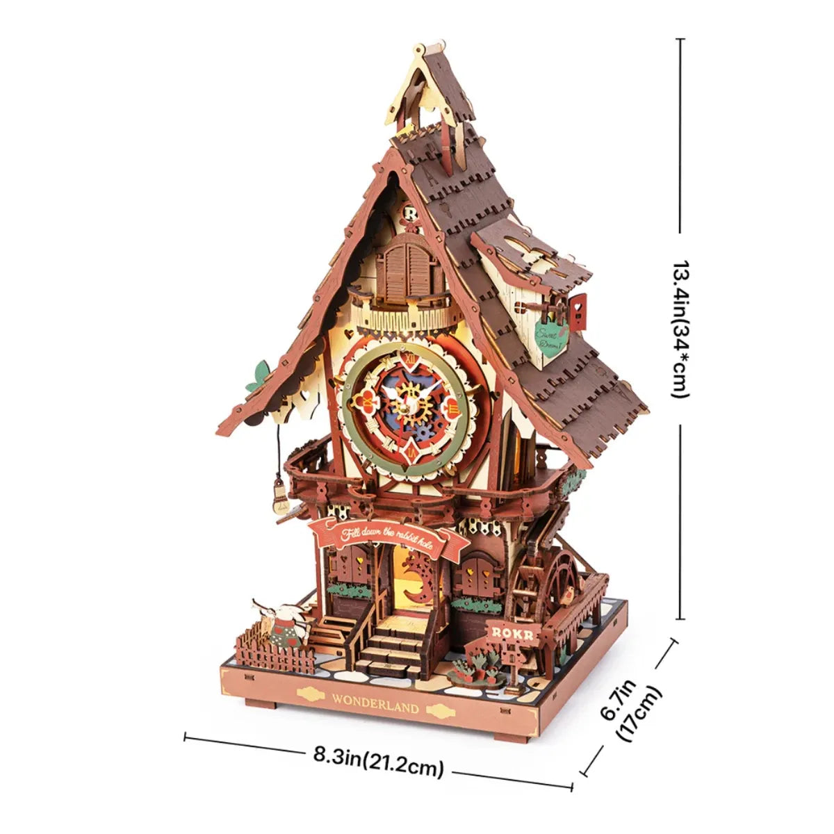 Cuckoo Clock (Colorful) Mechanical 3D Wooden Puzzle