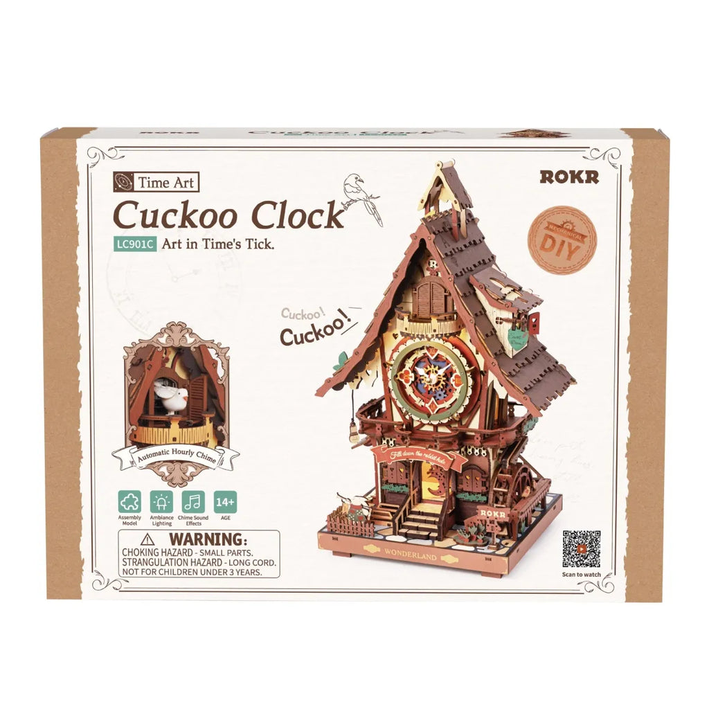 Cuckoo Clock (Colorful) Mechanical 3D Wooden Puzzle