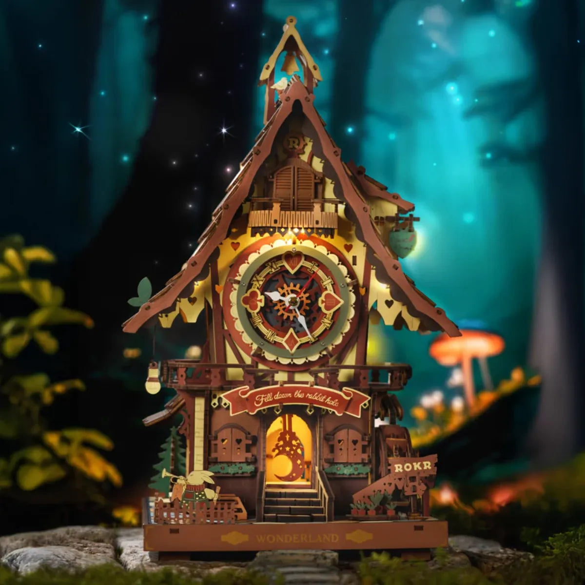 Cuckoo Clock (Colorful) Mechanical 3D Wooden Puzzle