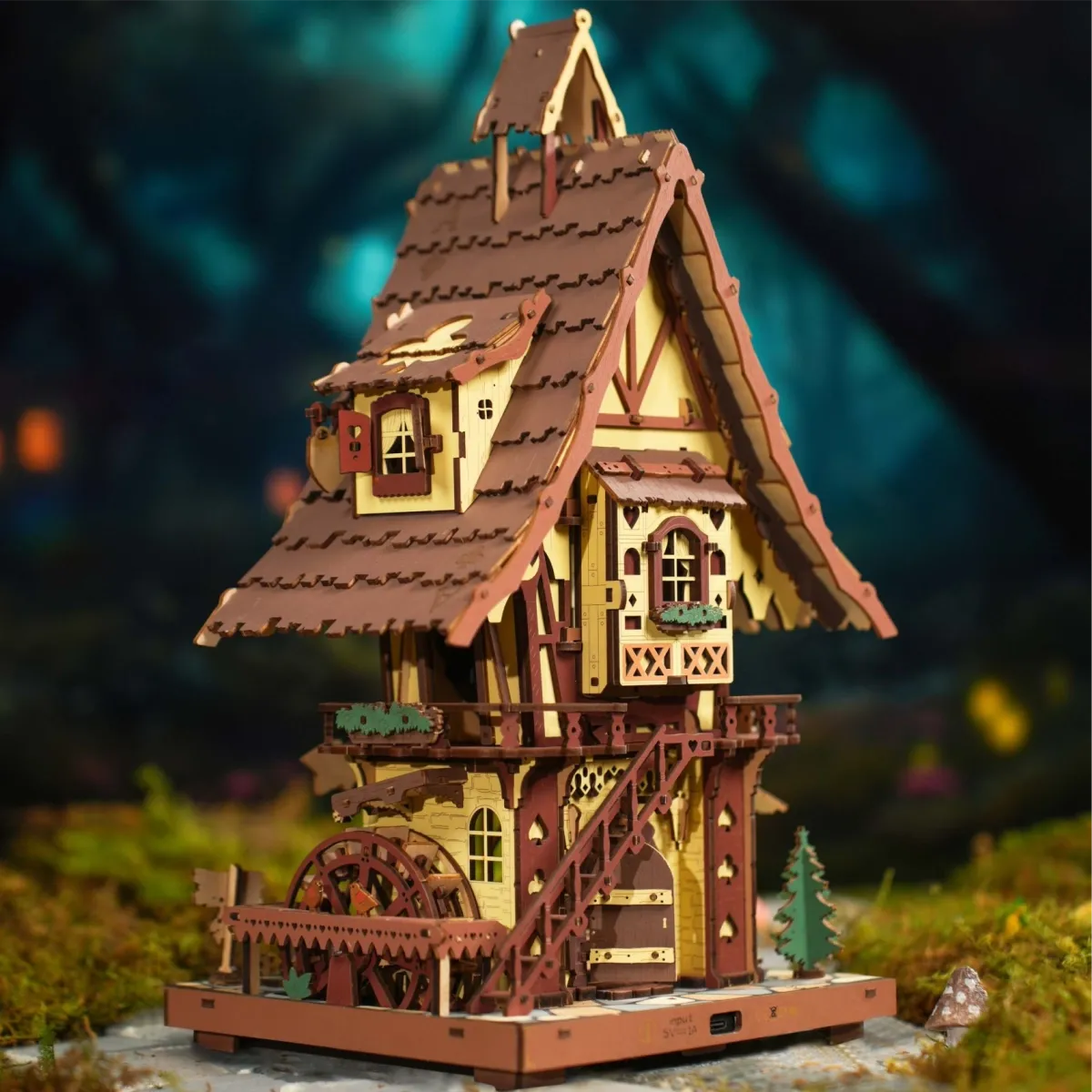 Cuckoo Clock (Colorful) Mechanical 3D Wooden Puzzle