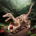 Velociraptor Mechanical 3D Wooden Puzzle