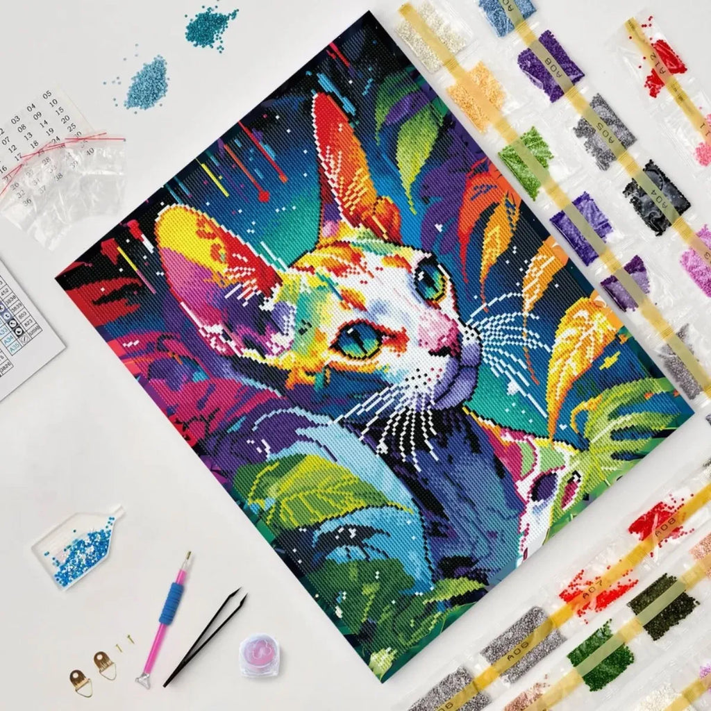 Tropical Sphynx 5D Diamond Painting, 40×50 cm