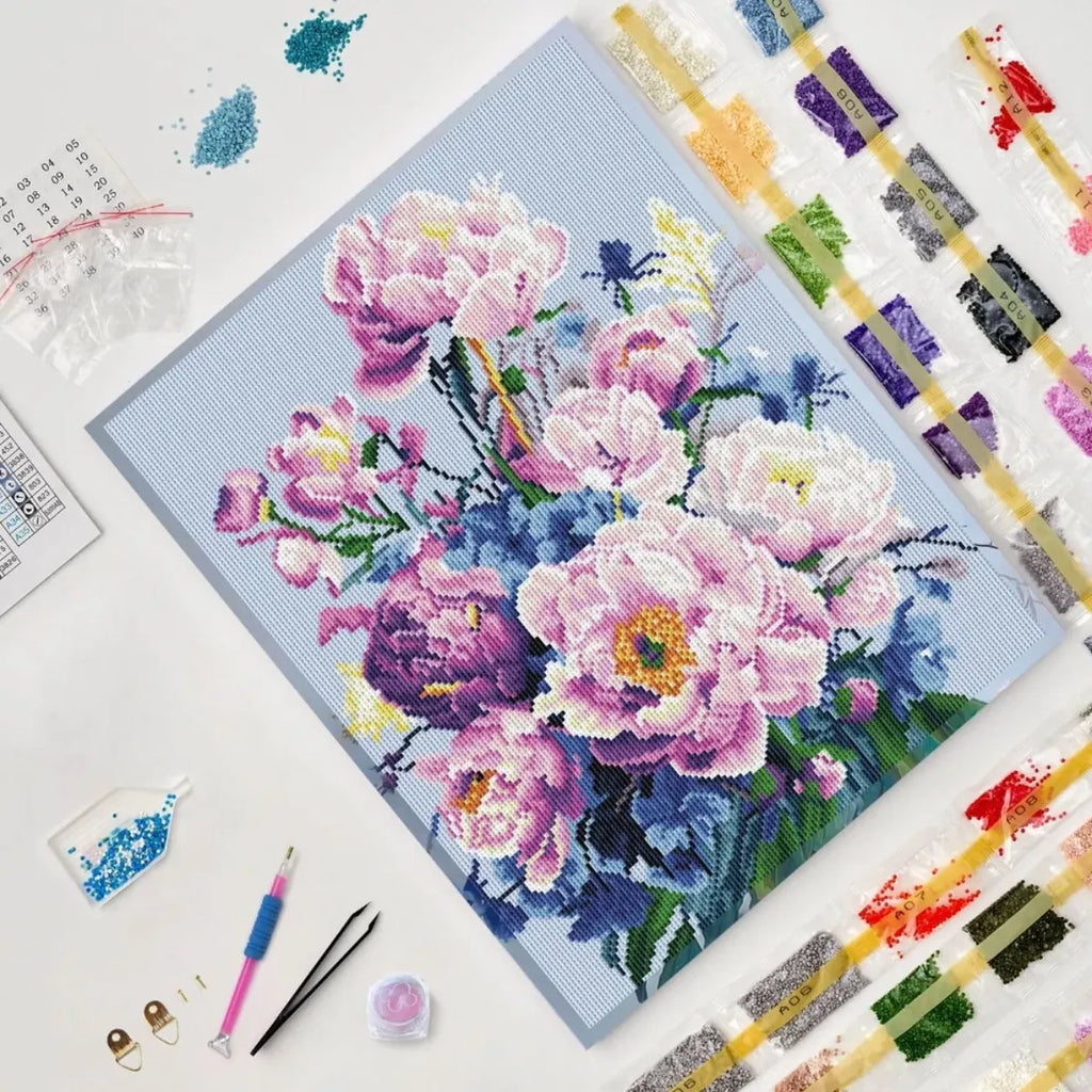 Peony Reverie 5D Diamond Painting, 40×50 cm