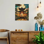 Temple in the Mountains 5D Diamond Painting, 40×50 cm