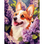 Springtime Corgi 5D Diamond Painting, 40×50 cm