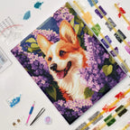 Springtime Corgi 5D Diamond Painting, 40×50 cm