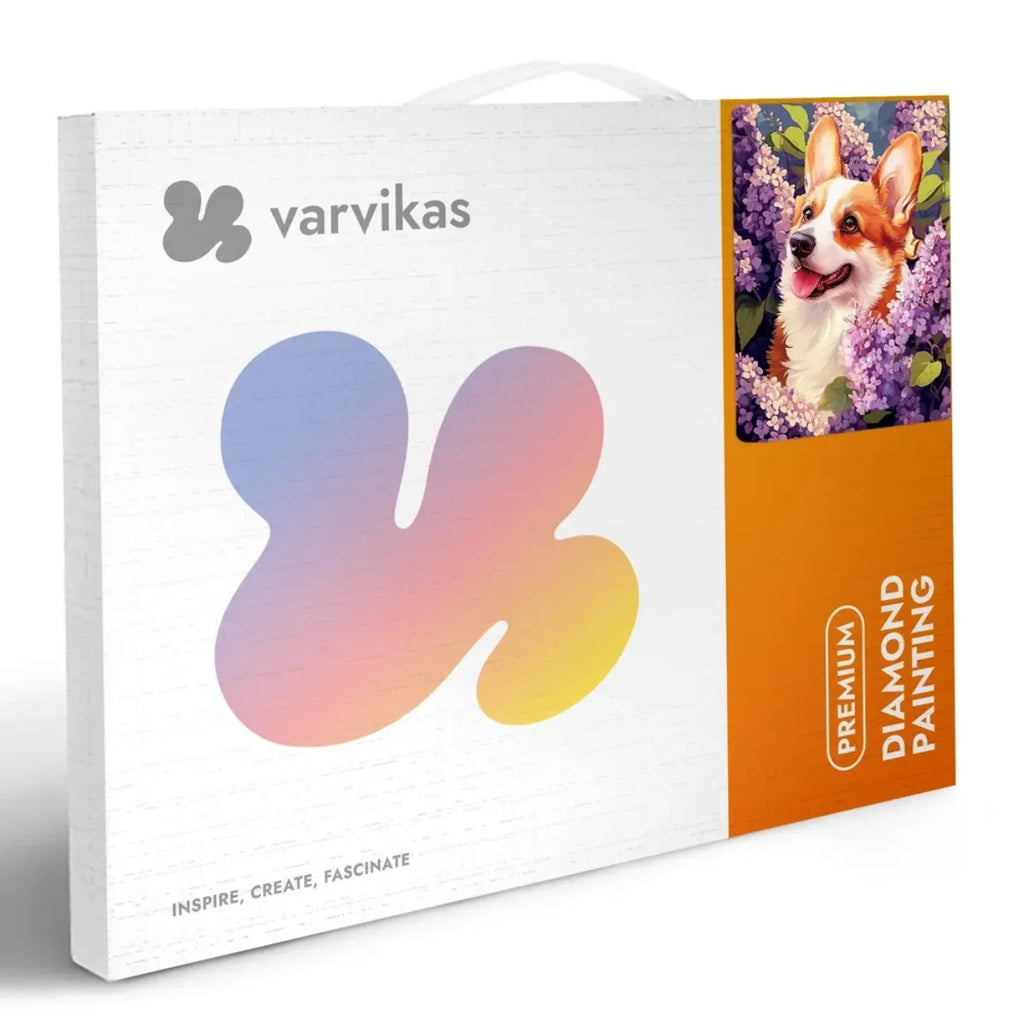 Springtime Corgi 5D Diamond Painting, 40×50 cm