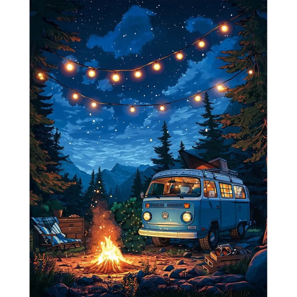 Firelight and Starlight 5D Diamond Painting, 40×50 cm
