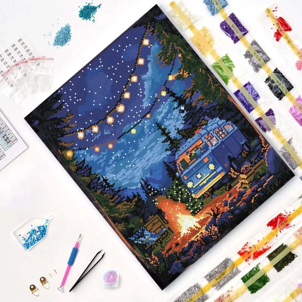 Firelight and Starlight 5D Diamond Painting, 40×50 cm