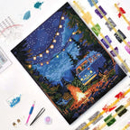 Firelight and Starlight 5D Diamond Painting, 40×50 cm