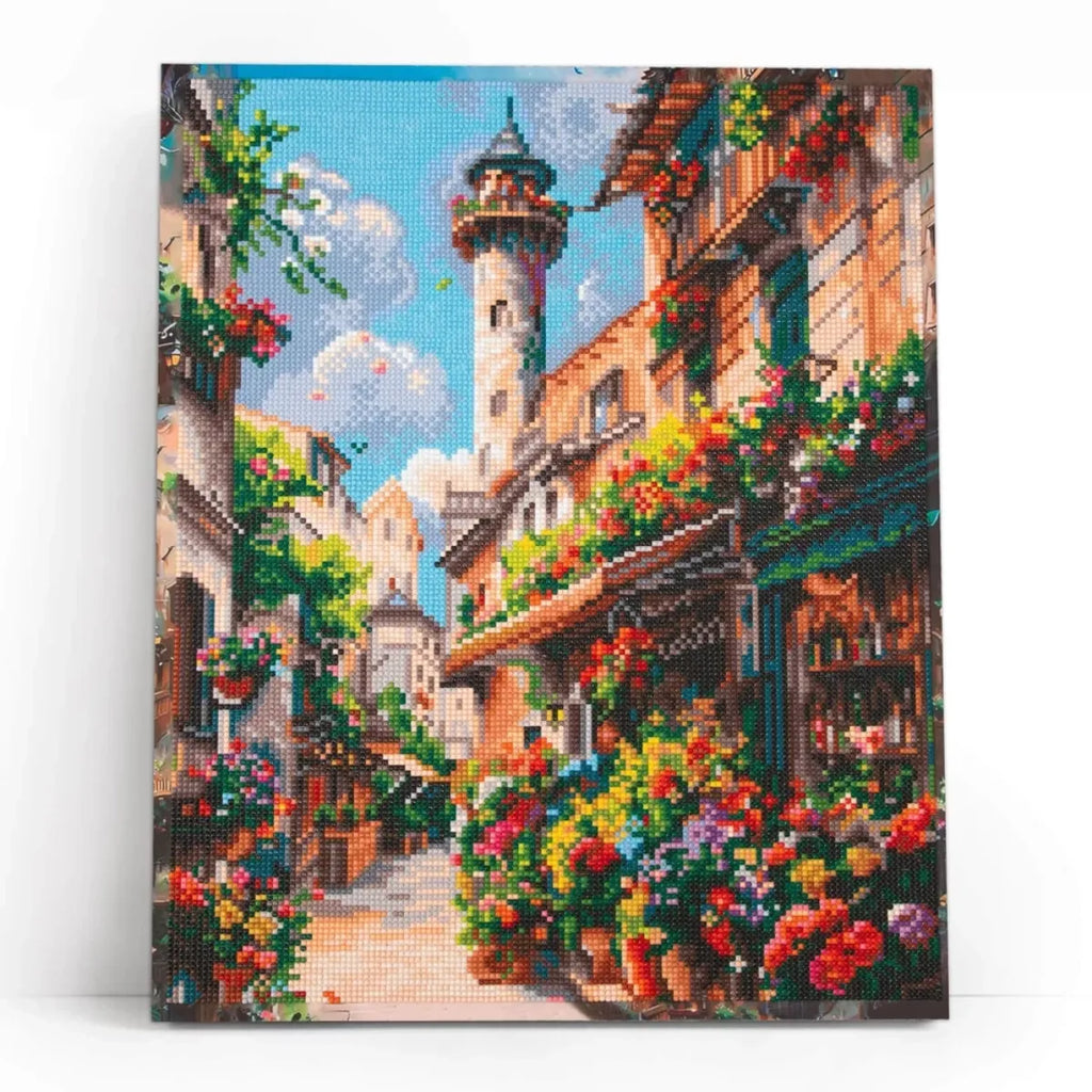 Blooming Street 5D Diamond Painting, 40×50 cm