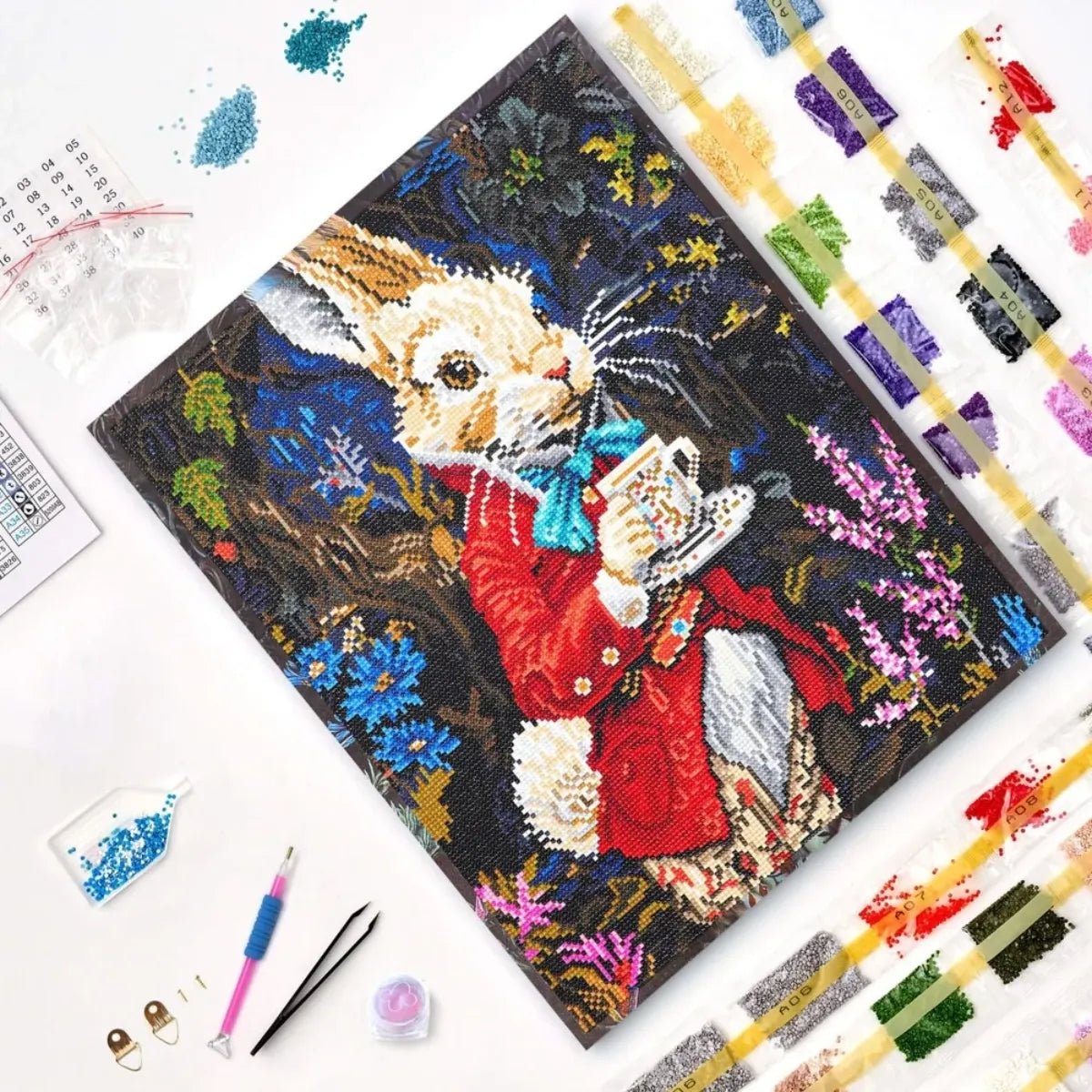 Rabbit in Wonderland 5D Diamond Painting, 40×50 cm