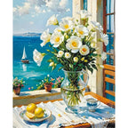 Seaside Window 5D Diamond Painting, 40×50 cm
