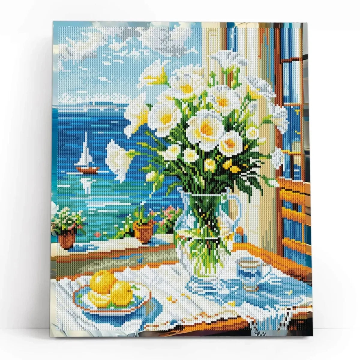 Seaside Window 5D Diamond Painting, 40×50 cm