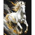 White Steed 5D Diamond Painting, 40×50 cm