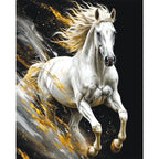 White Steed 5D Diamond Painting, 40×50 cm