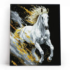 White Steed 5D Diamond Painting, 40×50 cm