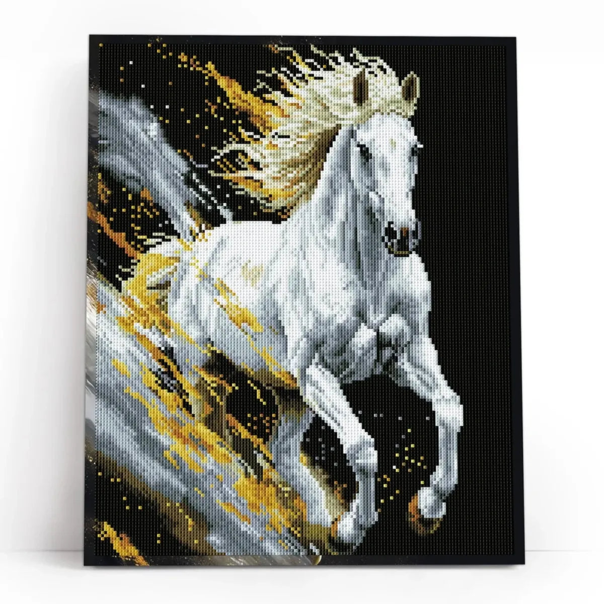 White Steed 5D Diamond Painting, 40×50 cm