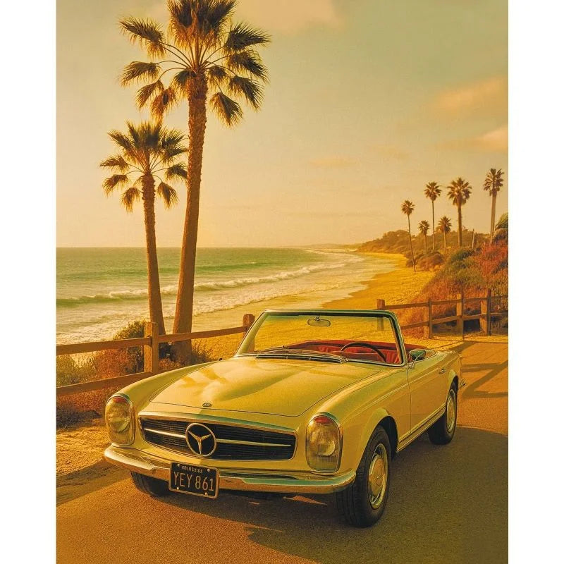 Vintage Summer Diamond Painting Kit 5D Full Drill Round 40x50cm