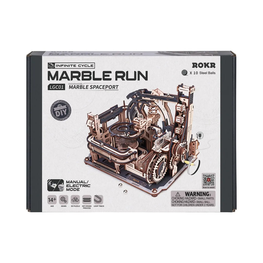 Marble Spaceport Marble Run 3D Wooden Puzzle